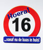 Huldeschild - 16 jaar