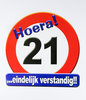 Huldeschild - 21 jaar