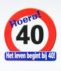 Huldeschild - 40 jaar