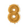Folieballon cijfer '8' goud (100cm)