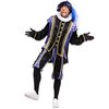 Pietenkostuum met cape &#039;Bilbao&#039;, Paars-Zwart