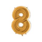 Folieballon cijfer &#039;8&#039; goud (100cm)