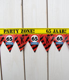 Feestelijke Party tape / Afzetlint 65 jaar