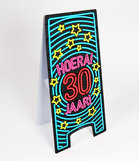 Neon Warning Sign - 30 jaar