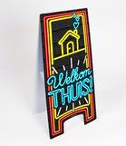 Neon Warning Sign - Welkom thuis