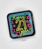 Neon onderzetters - 21 jaar