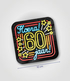 Neon onderzetters - 60 jaar