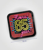 Neon onderzetters - 65 jaar