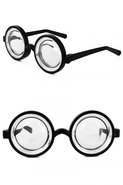 Jampot bril met dikke glazen
