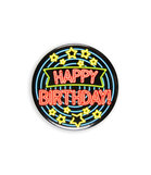 Neon button - Happy birthday