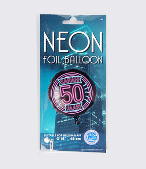 Neon Foil balloon - Sarah 50