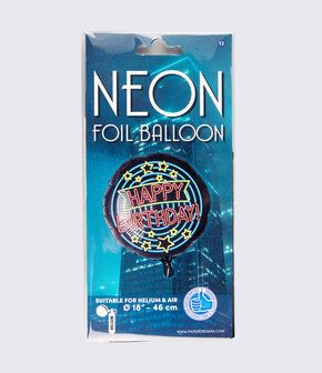 Neon Foil balloon - Happy birthday