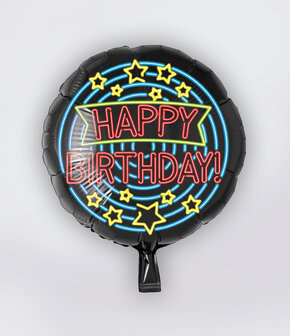 Neon Foil balloon - Happy birthday