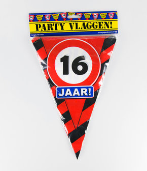 Party Vlaggen - 16  jaar