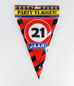 Party Vlaggen - 21  jaar