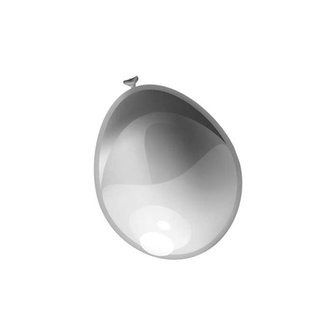Ballonnen metallic zilver (&Oslash;30cm, 10st)