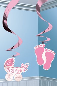 Hangdecoratie swirl decoration It&#039;s a Baby Girl