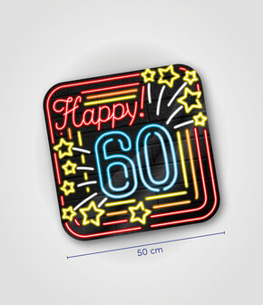 Neon decoration signs - 60 jaar
