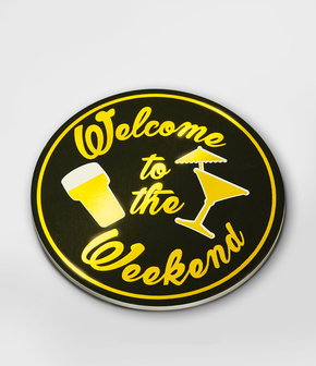 Glossy coasters - Welcome to the weekend