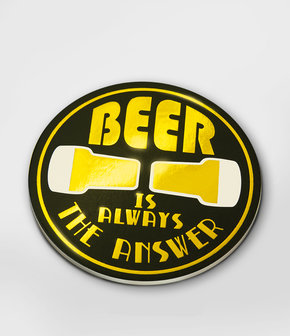 Glossy coasters - Beer is always