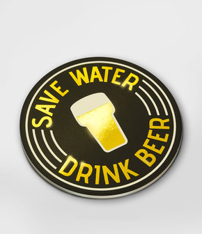 Glossy coasters - Save water