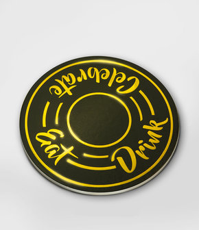 Glossy coasters - Eat.Drink.Celebrate