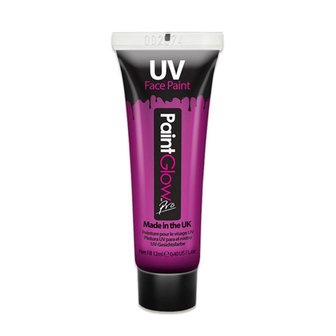 UV face&body paint tube purple (12ml)