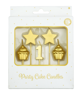 Party cake candles - 1 year