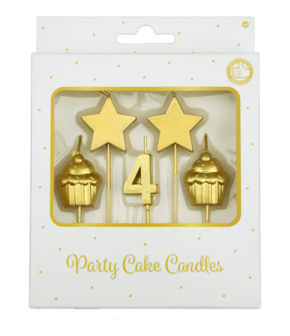 Party cake candles - 4 years