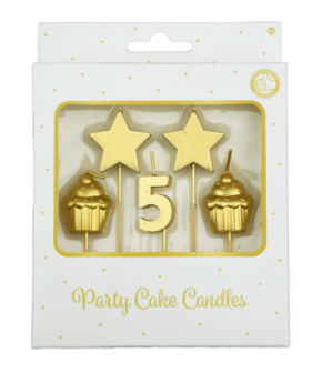 Party cake candles - 5 years