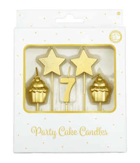 Party cake candles - 7 years
