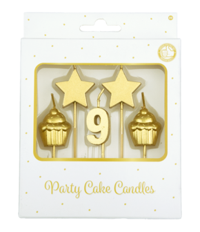 Party cake candles - 9 years