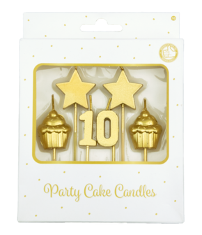 Party cake candles - 10 years