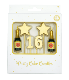 Party cake candles - 16 years