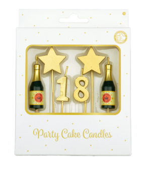 Party cake candles - 18 years