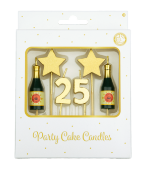 Party cake candles - 25 years