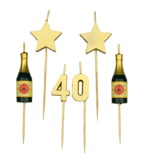 Party cake candles - 40 years