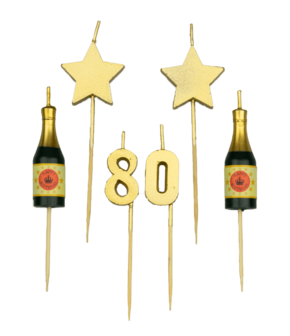Party cake candles - 80 years