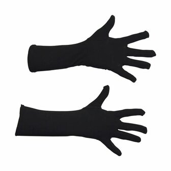 Handschoenen zwart luxe (40cm)