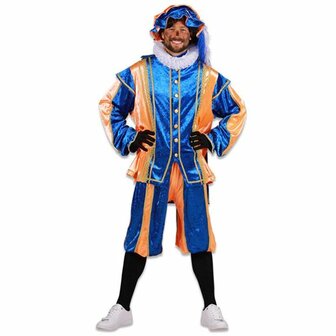 Pietenkostuum met cape &#039;Bilbao&#039;, Blauw-Oranje