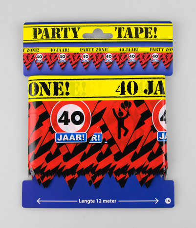 Feestelijke Party tape / Afzetlint 40 jaar