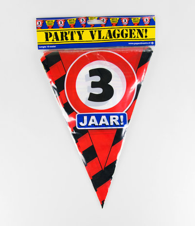 Party Vlaggen - 3  jaar