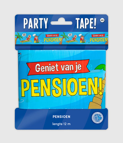 Feestelijke Party tape / Afzetlint Pensioen