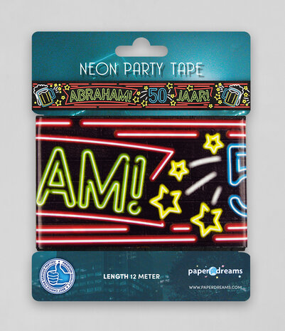 Neon party tape - Abraham 50