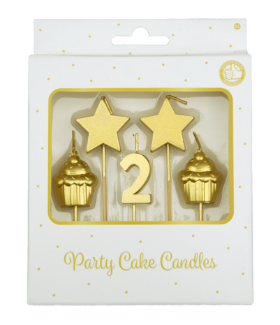 Party cake candles - 2 years