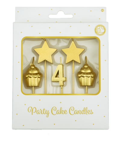 Party cake candles - 4 years