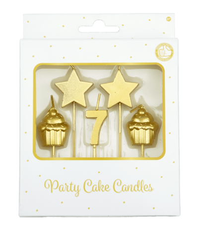 Party cake candles - 7 years