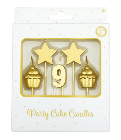 Party cake candles - 9 years