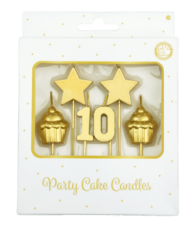 Party cake candles - 10 years