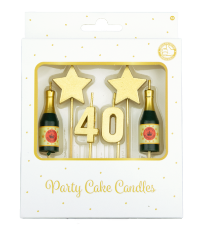 Party cake candles - 40 years